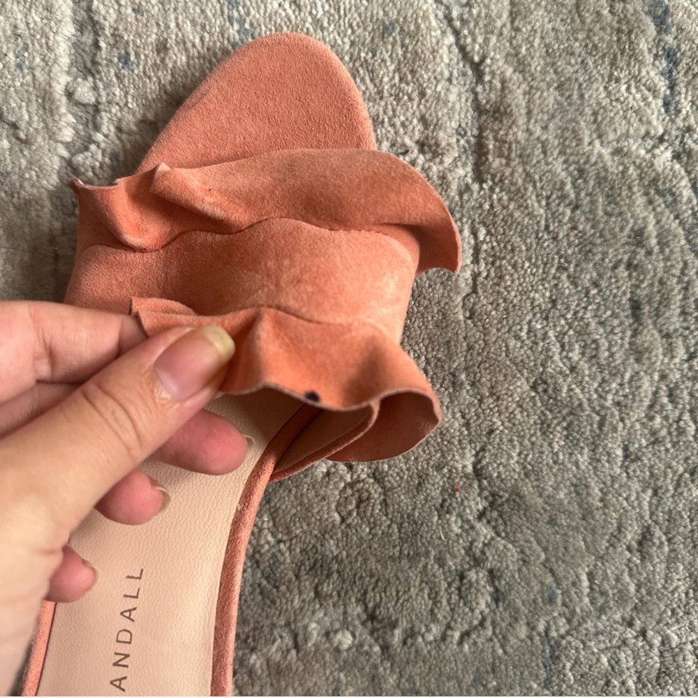 Women's Ruffled Slide Sandals - Pink - Picture 6 of 6